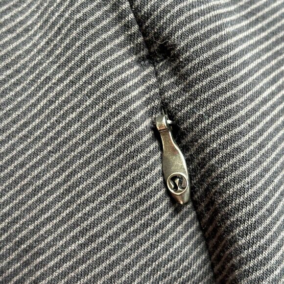 Lululemon V-neck Pullover Striped Long Sleeve Top Black Size Small 4/6 - Picture 4 of 8